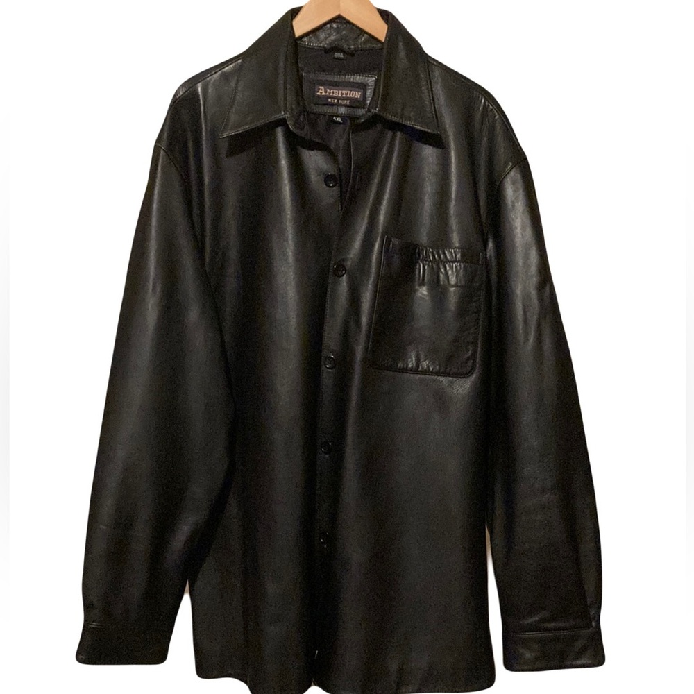 Men's Ambition Shirt Style Leather Jacket